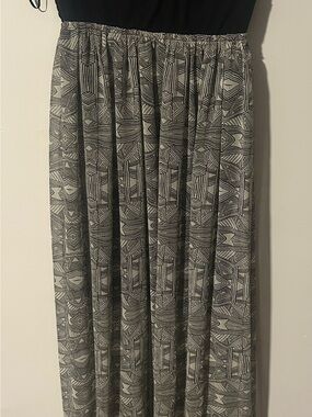 Roxy Black & Gray Patterned Maxi Dress